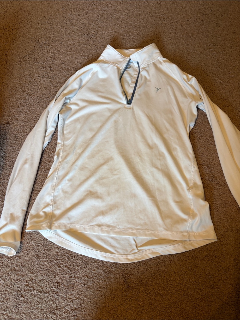 Women’s White Quarter-Zip Long Sleeve Performance Shirt